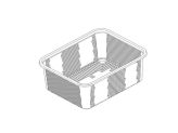 Barquette RPET Transp. Sal 80 - 190x150x80 mm