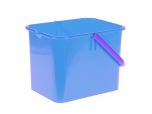 Seau carré 9 l  bleu -