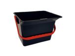 seau noir 6L avec anse rouge - Eco